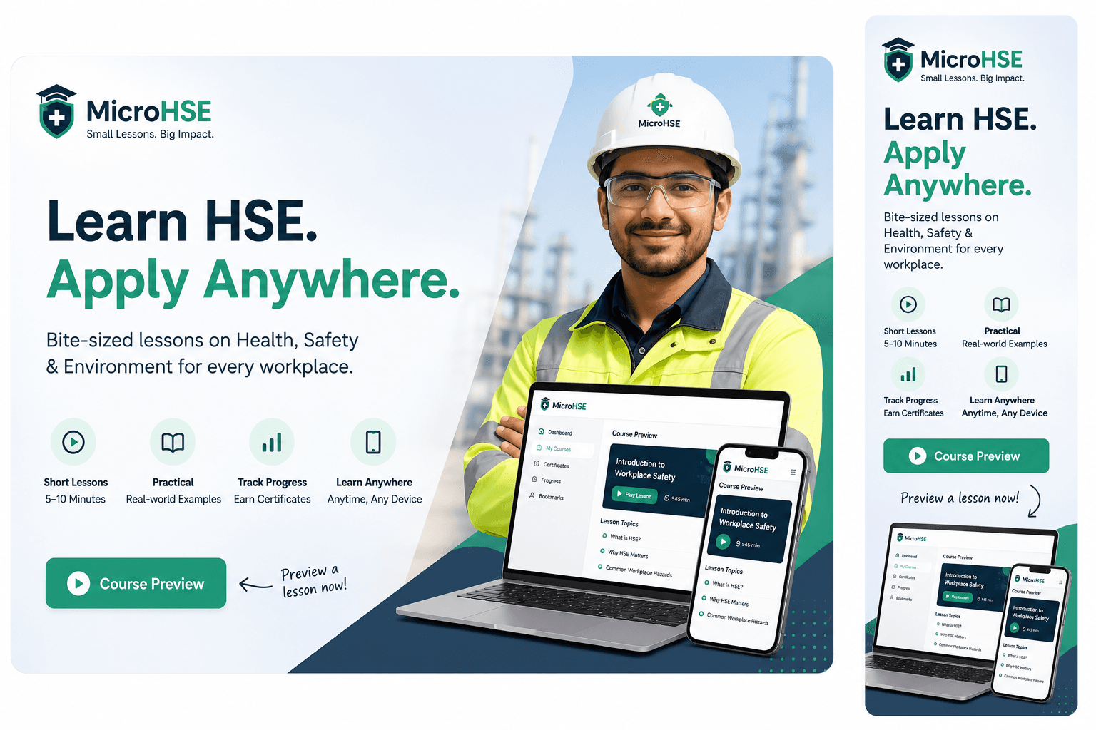 microHSE course preview on mobile and desktop